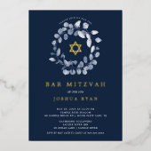 Aluminium Invitation en feuille d'aluminium pour Bar Mitzvah (Recto)