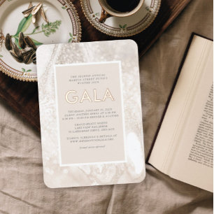 Aluminium Invitation en feuille d'aluminium pour gala de cél