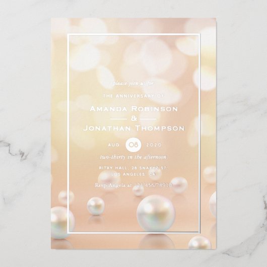 Aluminium Invitation en feuille d'aluminium pour l'anniversa (Recto)