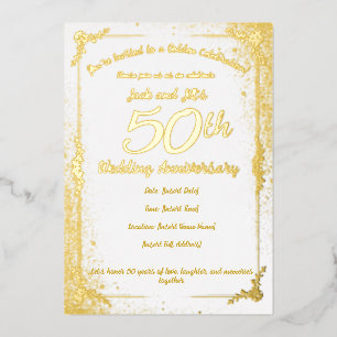 Aluminium Invitation en feuille d'aluminium pour le 50e anni