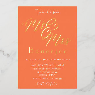 Aluminium Invitation en feuille d'aluminium pour mariage cor
