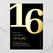 Aluminium Invitation en feuille de métal pour une fête d'ann (Recto)