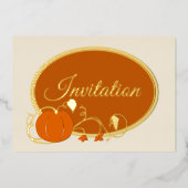 Aluminium Invitation en feuille de pumpkin Vines (Recto)