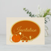 Aluminium Invitation en feuille de pumpkin Vines (Debout devant)
