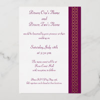 Invitation en feuille de vin avec cœurs en tresse
