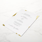 Aluminium Invitation en feuille d'or avec bords dorés design (Rotation)