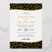 Aluminium Invitation en feuille d'or Baseball (Recto)