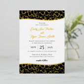 Aluminium Invitation en feuille d'or Baseball (Debout devant)