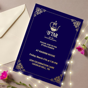 Aluminium Invitation en feuille d'or luxueuse pour la soirée