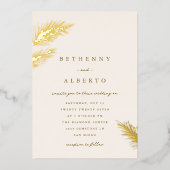 Aluminium Invitation en feuille d'or Pins (Recto)