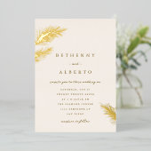 Aluminium Invitation en feuille d'or Pins (Debout devant)