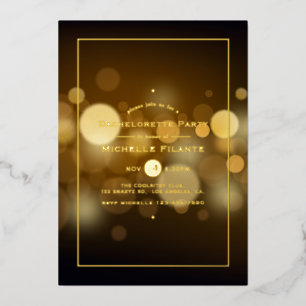 Aluminium Invitation en feuille d'or pour enterrement de vie