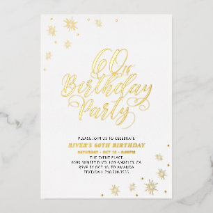 Aluminium Invitation en feuille d'or pour fête d'anniversair