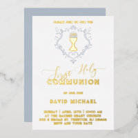 Invitation en feuille métallique pour la première 
