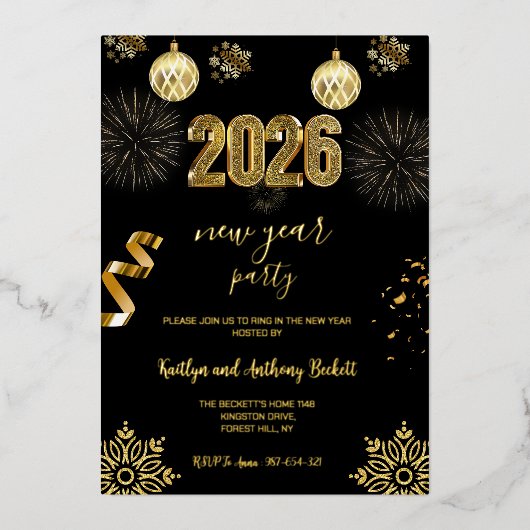 Aluminium Invitation en feuille métallique pour la soirée du (Recto)