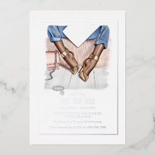 Aluminium Invitation en papier alu pour défilé de mode Glam