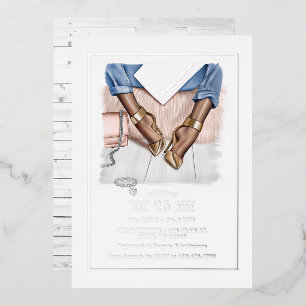 Aluminium Invitation en papier alu pour le défilé de mode Gl