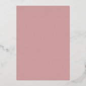 Aluminium Invitation en papier d'aluminium avec un nœud rose (Verso)