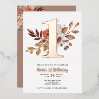 Invitation en papier d'aluminium élégante florale