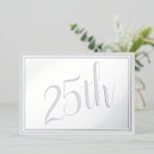 Aluminium Invitation en papier d'aluminium pour les 25 ans d (Debout devant)