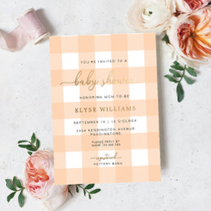 Aluminium Invitation en papier métallisé pour Baby Shower à