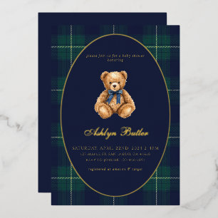 Aluminium Invitation en papier métallisé pour baby shower av
