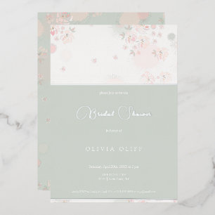 Aluminium Invitation en papier métallisé pour Baby Shower su