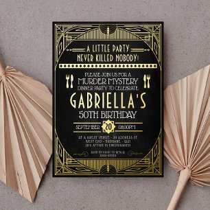 Aluminium Invitation en papier métallisé pour une soirée d'a