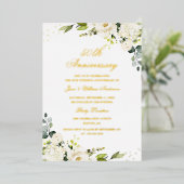 Aluminium Invitation feuille d'or 50e anniversaire en feuill (Debout devant)