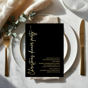 Aluminium Invitation Moderne de Soirée de Noël en Papier d'O
