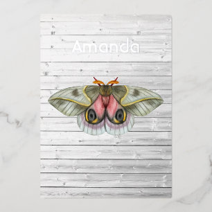 Aluminium Invitation rustique en feuille métallisée avec pap