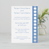 Aluminium Invitation Tabletop Chic en feuille de pervenche (Debout devant)