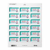 Aluminium Kerstboom Retour Adres Labels 3 (Full Sheet)