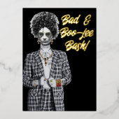 Aluminium Mauvais & Boo-jee Bride Invitation en Papier d'Alu (Recto)