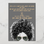 Aluminium Mauvais & Boo-jee Bride Invitation en Papier d'Alu (Verso)