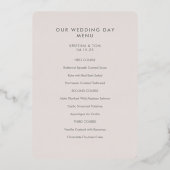 Aluminium Menu de devant avec photo et invitation en feuille (Verso)
