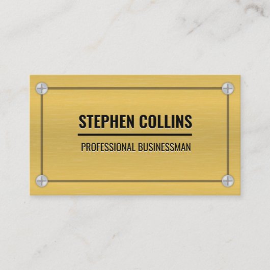 Aluminium Metaal en Schroeven Visitekaartje (Voorkant)