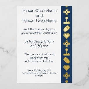 Aluminium Mode multijoueur en invitation Navy Foil