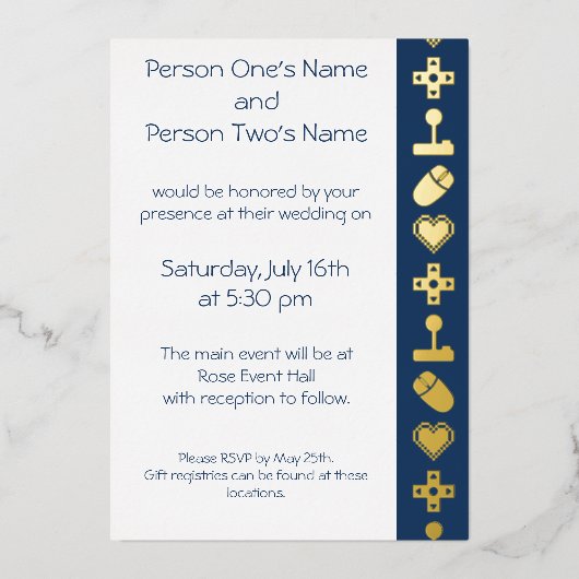 Aluminium Mode multijoueur en invitation Navy Foil (Recto)