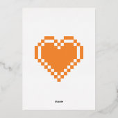 Aluminium Notre invitation en feuille d'orange avec des coeu (Verso)
