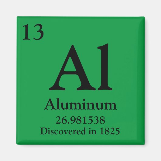 Aluminium Periodiek Tafel Magneet (Voorkant)