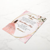 Aluminium Quinceanera invitation en espagnol (Rotation)