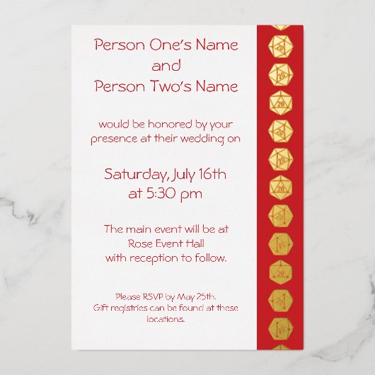 Aluminium Tabletop Chic en feuille de cerise Invitation (Recto)