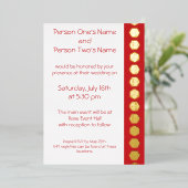 Aluminium Tabletop Chic en feuille de cerise Invitation (Debout devant)