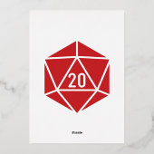 Aluminium Tabletop Chic en feuille de cerise Invitation (Verso)
