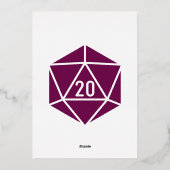 Aluminium Tabletop Chic en Feuille de Vin Invitation (Verso)