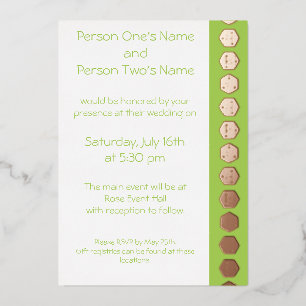 Aluminium Tabletop Chic en Peridot Foil Invitation