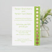 Aluminium Tabletop Chic en Peridot Foil Invitation (Debout devant)