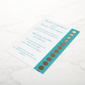 Aluminium Tabletop Chic en Turquoise Foil Invitation (Rotation)