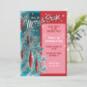 Aluminium Tree Kerstfeest uitnodigingen (Staand voorkant)